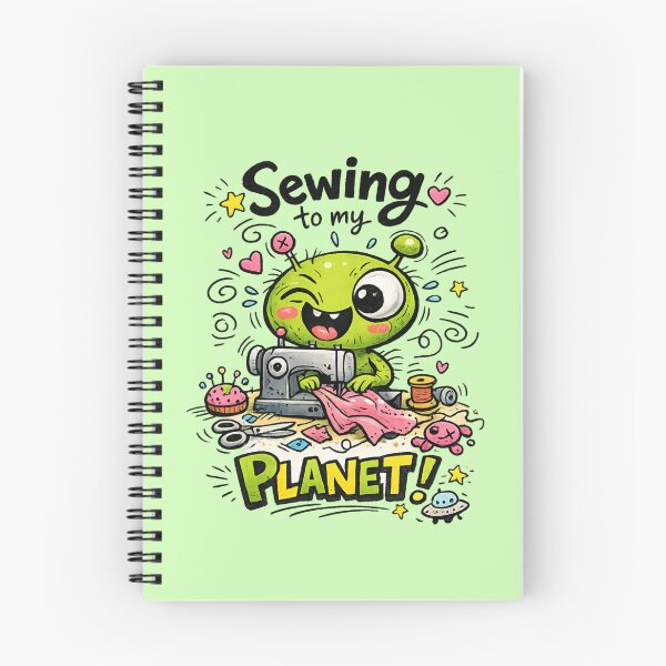 Item preview, sewing to my planet! Funny Sewing Lover Cartoon Sticker designed and sold by EverStitchStudio ★★★★★.