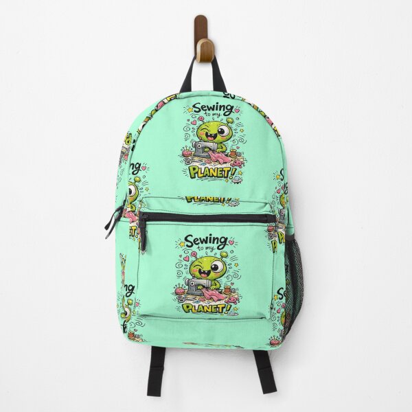 Item preview, sewing to my planet! Funny Sewing Lover Cartoon Sticker designed and sold by EverStitchStudio ★★★★★.
