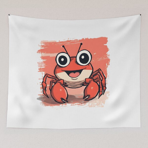 Item preview, Cute Crab Sticker | Happy Cartoon Crab Illustration | Kawaii Ocean Animal Art | Beach Lover Gift designed and sold by dreamz-world.