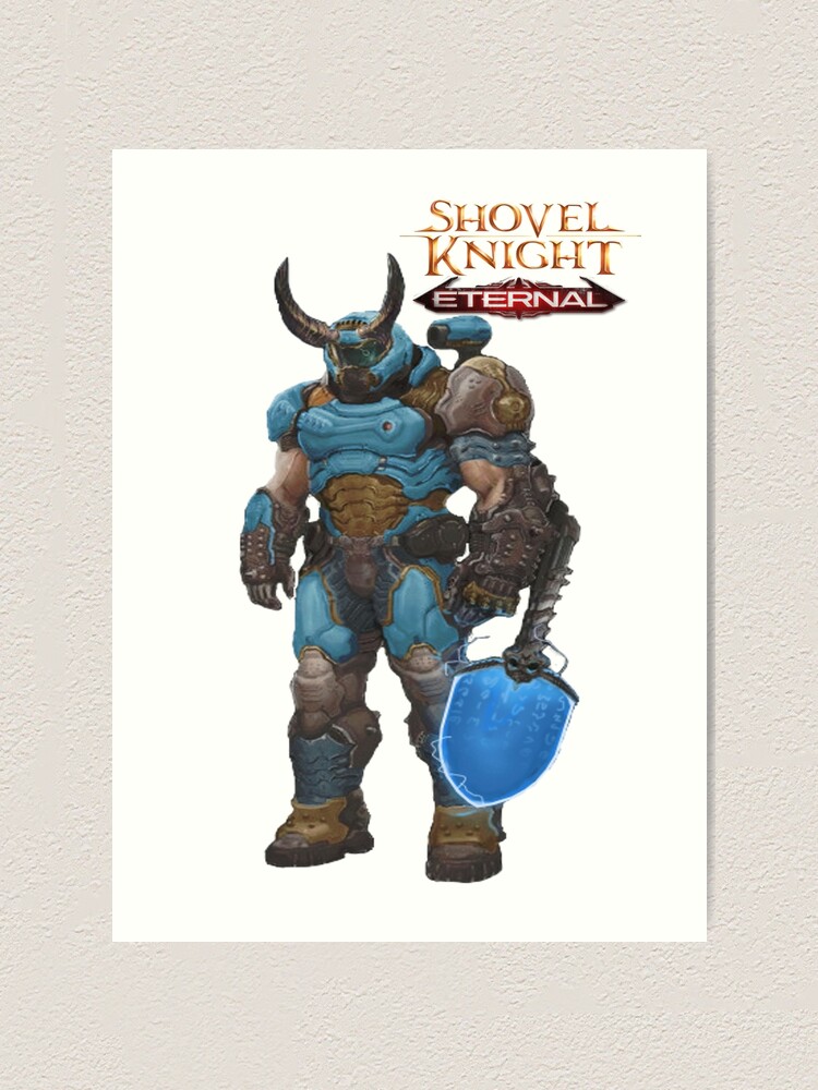 Shovel Knight Eternal Art Print By Boomerusa Redbubble - roblox knight helmet decal