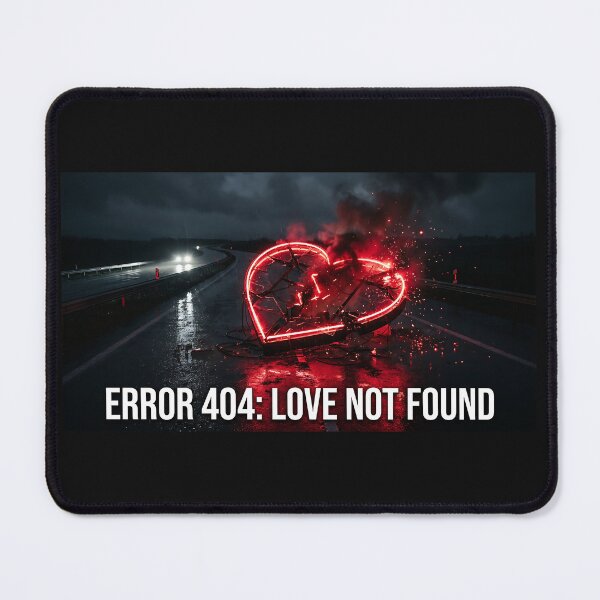 Item preview, Error 404 Love Not Found - Retro Neon Cyberpunk Art designed and sold by RareVisuals.