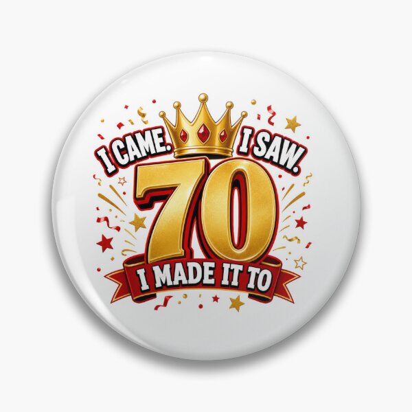 Item preview, I Came, I Saw, I Made It to 50 | Funny 70th Birthday Typography T-Shirt designed and sold by rushaib.