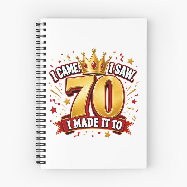 Item preview, I Came, I Saw, I Made It to 50 | Funny 70th Birthday Typography T-Shirt designed and sold by rushaib.