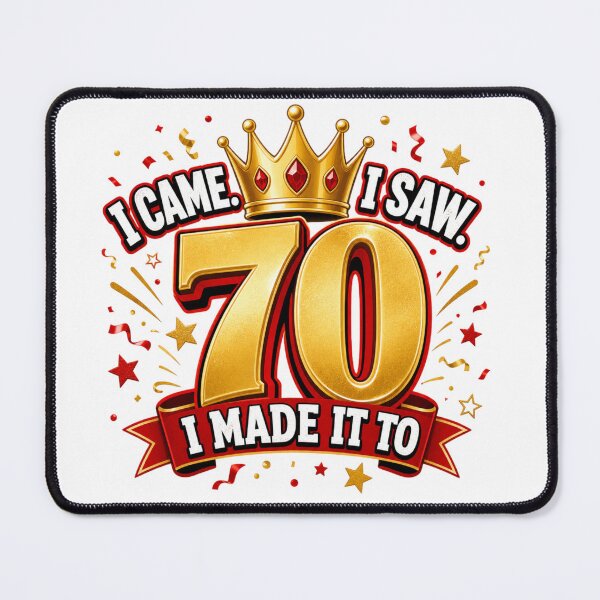 Item preview, I Came, I Saw, I Made It to 50 | Funny 70th Birthday Typography T-Shirt designed and sold by rushaib.