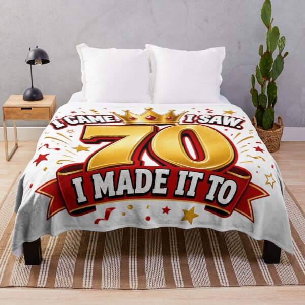 Item preview, I Came, I Saw, I Made It to 50 | Funny 70th Birthday Typography T-Shirt designed and sold by rushaib.