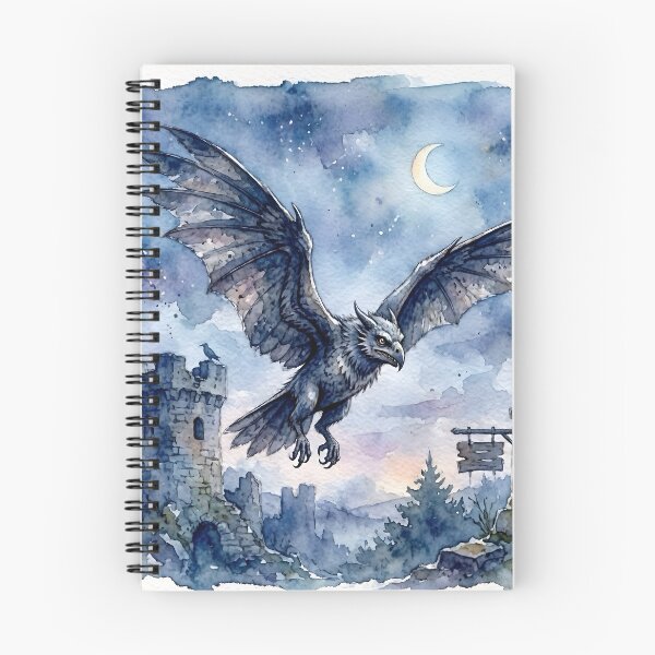 Item preview, Wyvern Over the Forgotten Keep designed and sold by TinCatOutPost.