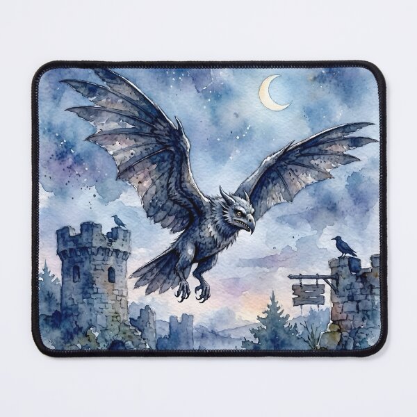 Item preview, Wyvern Over the Forgotten Keep designed and sold by TinCatOutPost.