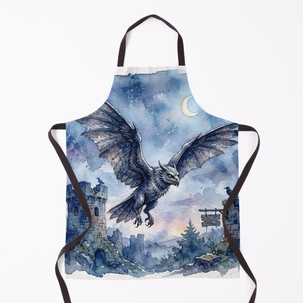 Item preview, Wyvern Over the Forgotten Keep designed and sold by TinCatOutPost.