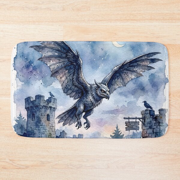 Item preview, Wyvern Over the Forgotten Keep designed and sold by TinCatOutPost.
