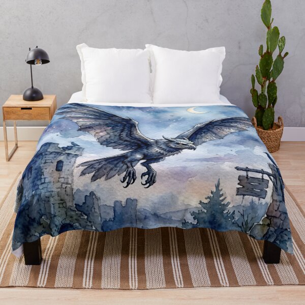Item preview, Wyvern Over the Forgotten Keep designed and sold by TinCatOutPost.