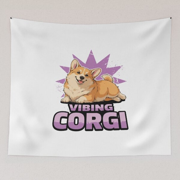 Item preview, Joyful Short-Legged Canine Lounging Graphic designed and sold by ColeLaniTrading.