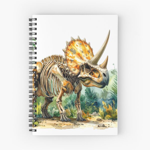 Item preview, Triceratops skeleton in the primeval forest, dinosaur designed and sold by LiskoDesign.