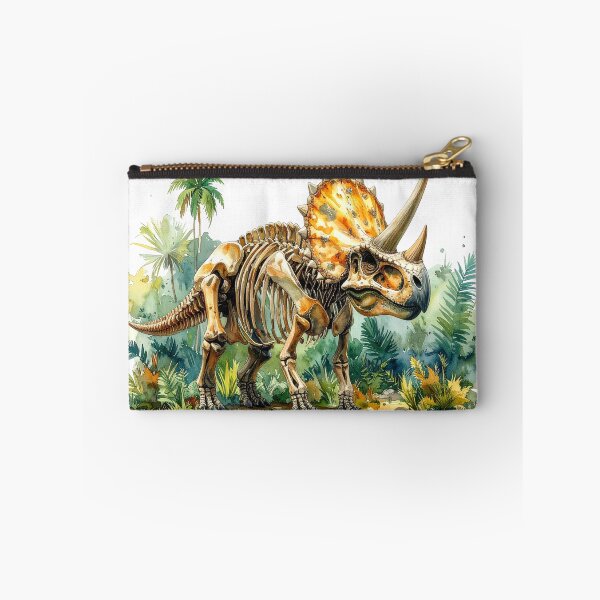 Item preview, Triceratops skeleton in the primeval forest, dinosaur designed and sold by LiskoDesign.