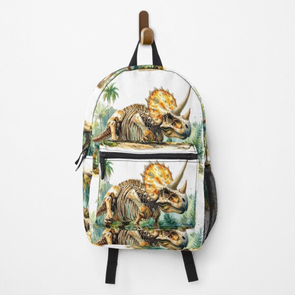 Item preview, Triceratops skeleton in the primeval forest, dinosaur designed and sold by LiskoDesign.