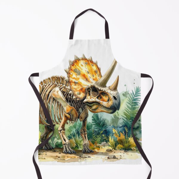 Item preview, Triceratops skeleton in the primeval forest, dinosaur designed and sold by LiskoDesign.