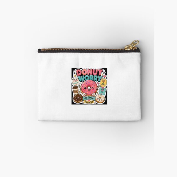 Item preview, Donut Worry Cute Kawaii Donut Sticker designed and sold by BrainBuckets.