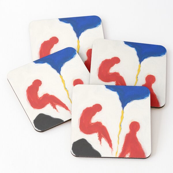 Item preview, Red Silhouette Figure Abstract Art  designed and sold by Moodzu.