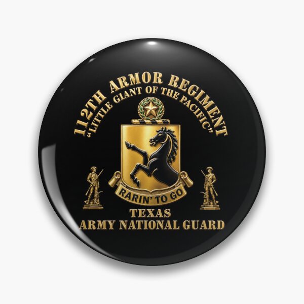 Item preview, Army - DUI - 112th Armor Regiment - TXARNG w Minutemen - 3D X 300 designed and sold by Military Insignia Products.