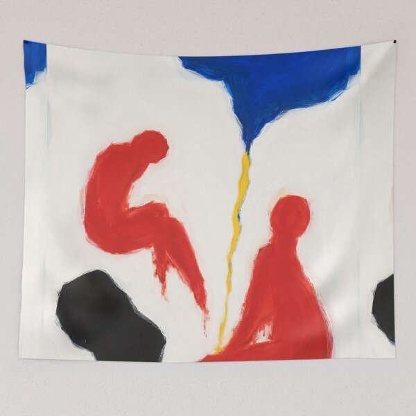 Item preview, Red Silhouette Figure Abstract Art  designed and sold by Moodzu.
