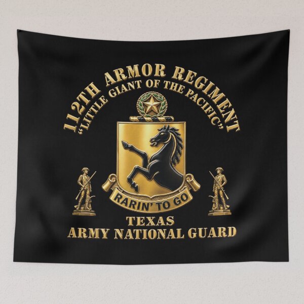 Item preview, Army - DUI - 112th Armor Regiment - TXARNG w Minutemen - 3D X 300 designed and sold by Military Insignia Products.