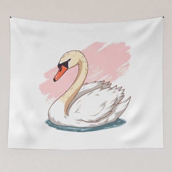 Item preview, Elegant Swan Sticker | Graceful White Swan Illustration | Minimalist Bird Art | Cute Swan Design designed and sold by dreamz-world.