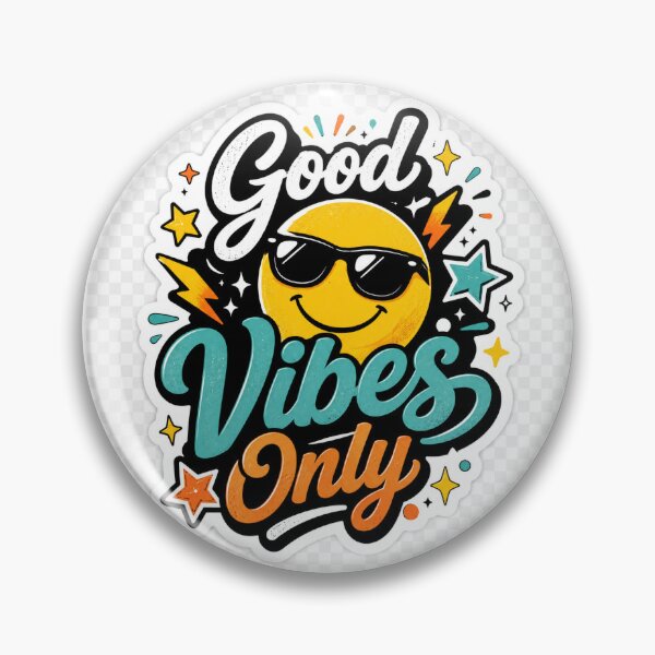 Item preview, Good Vibes Only Smiley Sticker designed and sold by Varsha Art.