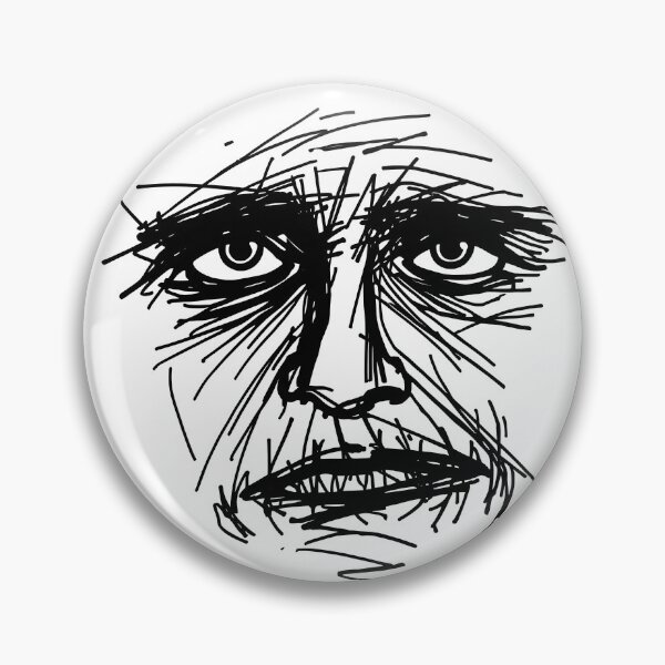 Item preview, Chaotic Scribble Face Anti-Design Art designed and sold by VINTOR-.