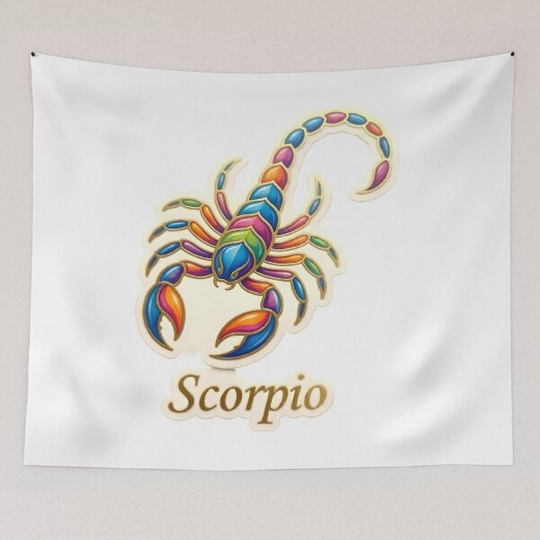 Item preview, Scorpio Colorful Jewel Scorpion Mosaic Fun Zodiac Art designed and sold by Zodiac Celestial Art.