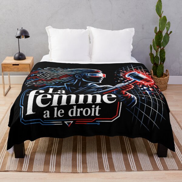 Item preview, La femme a le droit Cyberpunk Olympe de Gouges Feminism designed and sold by MeaningIsUse.