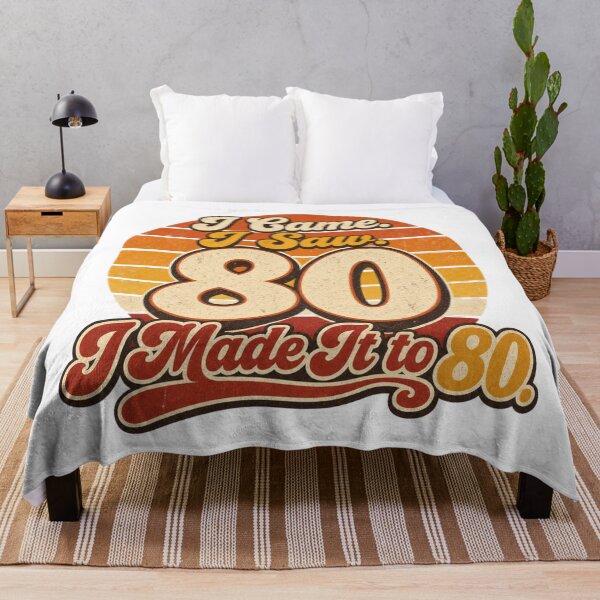 Item preview, I Came, I Saw, I Made It to 80 | Funny 50th Birthday Typography T-Shirt designed and sold by rushaib.