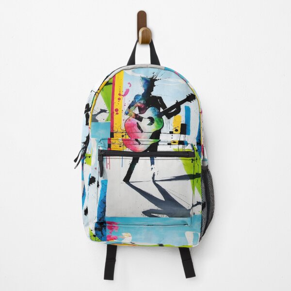 Item preview, Shadow Playing Guitar Colorful Modern Art designed and sold by Pro AguiZoul Art.