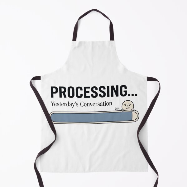Item preview, Processing Yesterday's Conversation Funny Introvert Overthinking Loading Bar Design designed and sold by softmind studio.