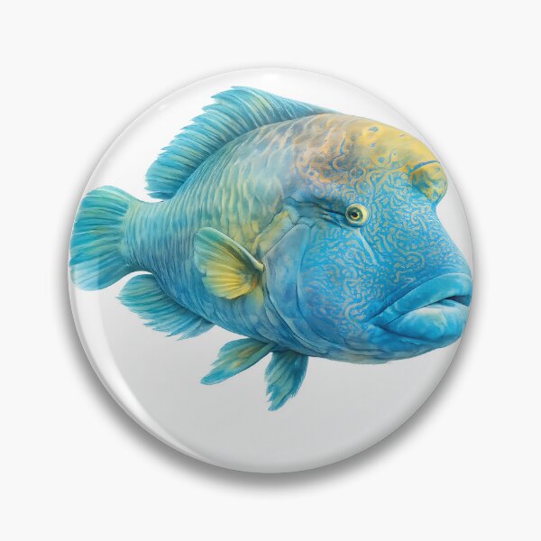 Item preview, Humphead Maori Wrasse Watercolour designed and sold by Jaruart.
