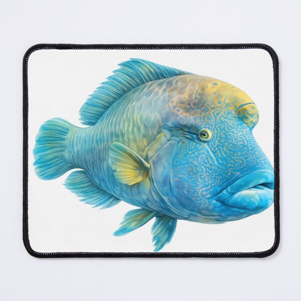 Item preview, Humphead Maori Wrasse Watercolour designed and sold by Jaruart.