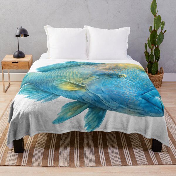 Item preview, Humphead Maori Wrasse Watercolour designed and sold by Jaruart.