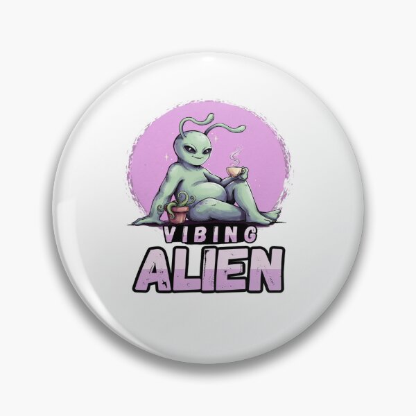 Item preview, Extraterrestrial Visitor Unwinding with Coffee designed and sold by ColeLaniTrading.
