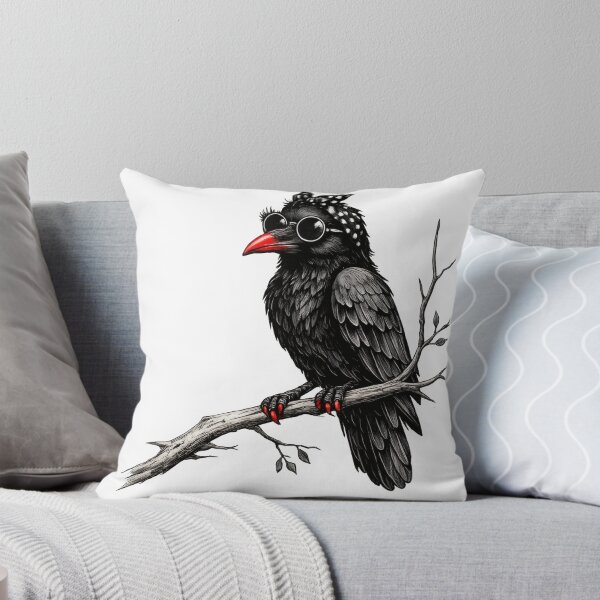 Item preview, Stylish Female Crow with Red Beak designed and sold by NucciCollective.