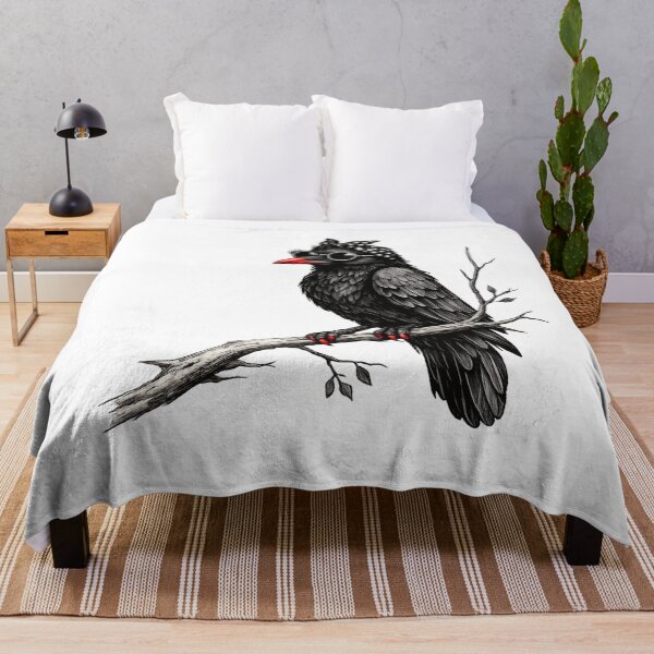 Item preview, Stylish Female Crow with Red Beak designed and sold by NucciCollective.