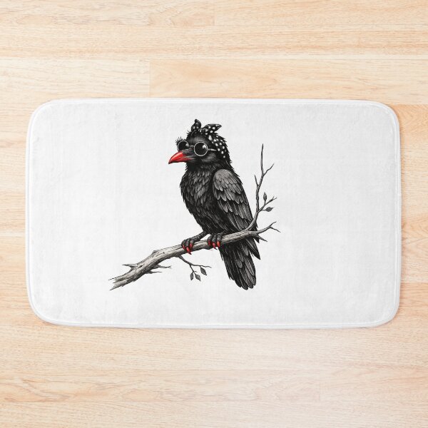 Item preview, Stylish Female Crow with Red Beak designed and sold by NucciCollective.
