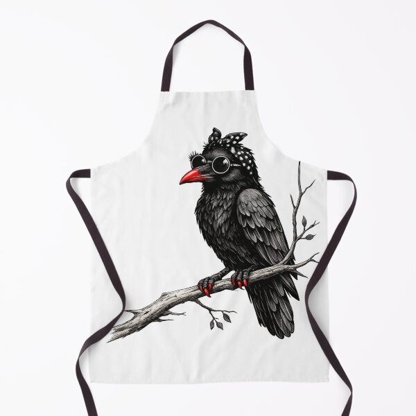 Item preview, Stylish Female Crow with Red Beak designed and sold by NucciCollective.