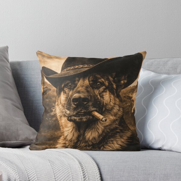 Item preview, Vintage German Shepherd Cowboy designed and sold by OceanBandwear.