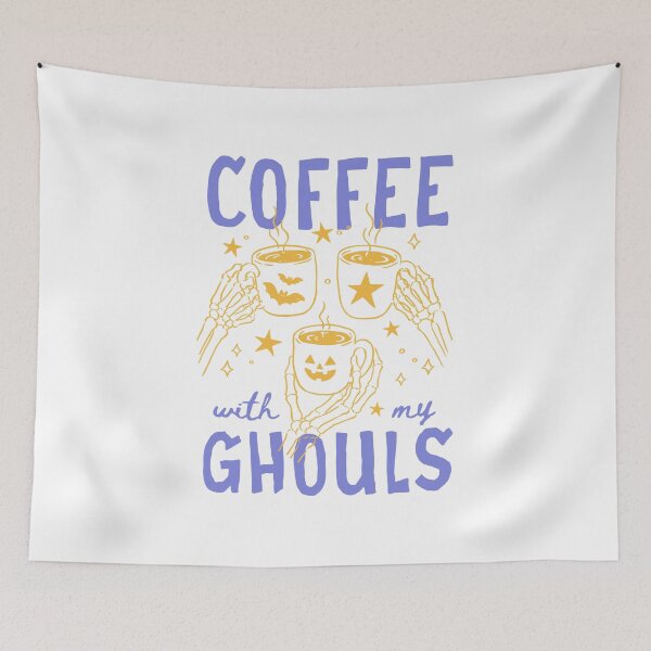 Item preview, Halloween Coffee Drinkers Skeleton designed and sold by wesdesignshop.