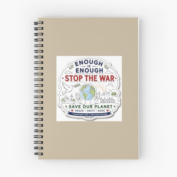 Item preview, ENOUGH IS ENOUGH STOP THE WAR SAVE OUR  PLANET designed and sold by PaintMeWorld.