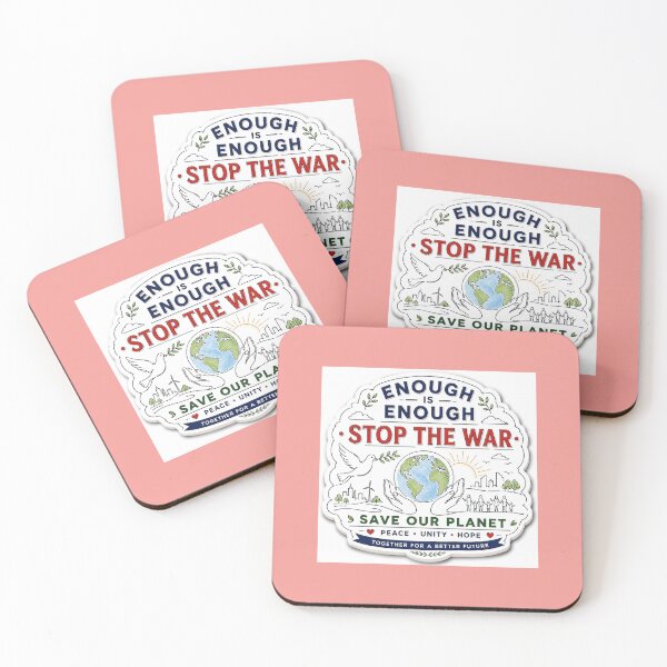 Item preview, ENOUGH IS ENOUGH STOP THE WAR SAVE OUR  PLANET designed and sold by PaintMeWorld.