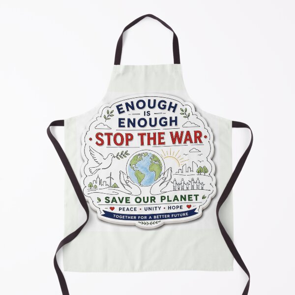 Item preview, ENOUGH IS ENOUGH STOP THE WAR SAVE OUR PLANET designed and sold by PaintMeWorld.