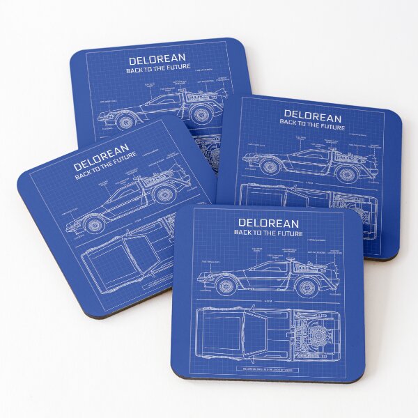 Item preview, DeLorean Time Machine - Back To The Future (Blueprint) designed and sold by BGALAXY.