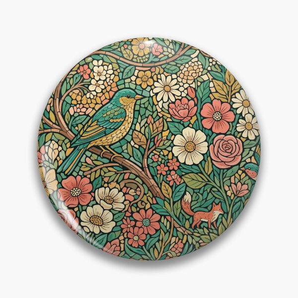 Item preview,  Floral Bird Mosaic Pattern designed and sold by ASTRAL ART LAB.