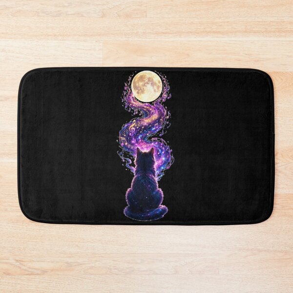 Item preview, Cosmic Melody Cat Under the Moon designed and sold by MoonStitch.