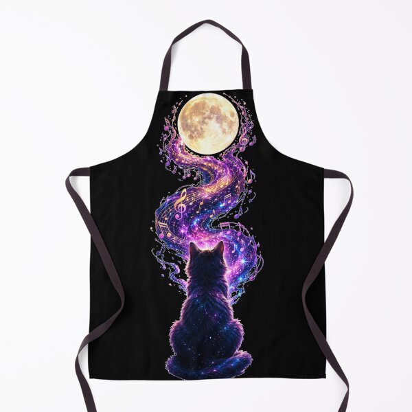 Item preview, Cosmic Melody Cat Under the Moon designed and sold by MoonStitch.