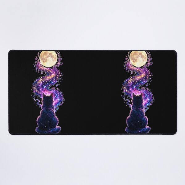 Item preview, Cosmic Melody Cat Under the Moon designed and sold by MoonStitch.
